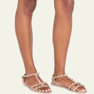 Valentino Garavani Women's Rockstud Flat Rubber Sandals